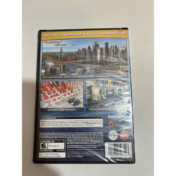 SimCity PC Game DVD CD ROM Windows 2013 Rare Edition New Sealed